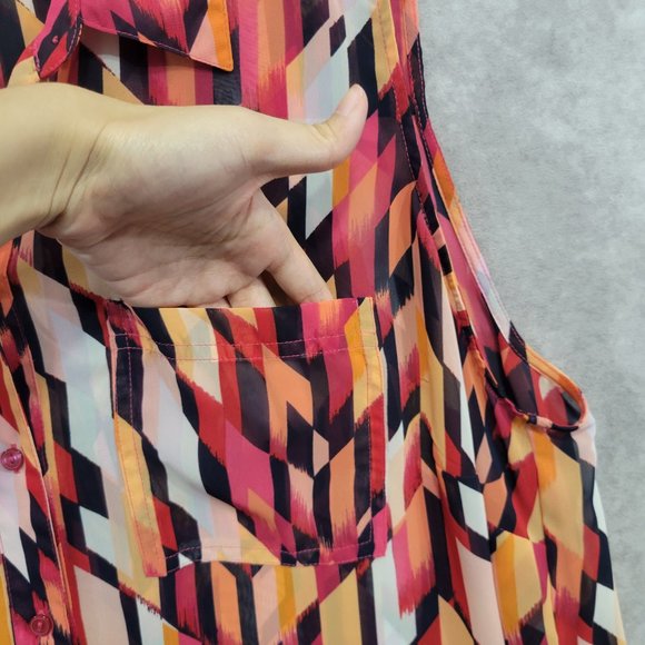 Liz Claiborne Soft Lightweight Sleeveless Button Down 2X - Picture 3 of 10